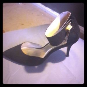 Black ankle strap heels